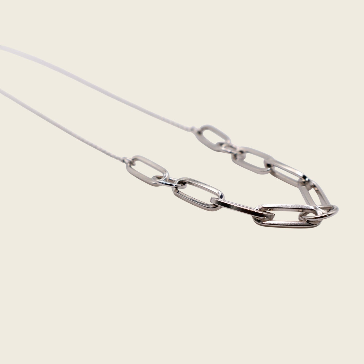 Silver Serenity Chain Necklace – Luxury Silver Statement Necklace