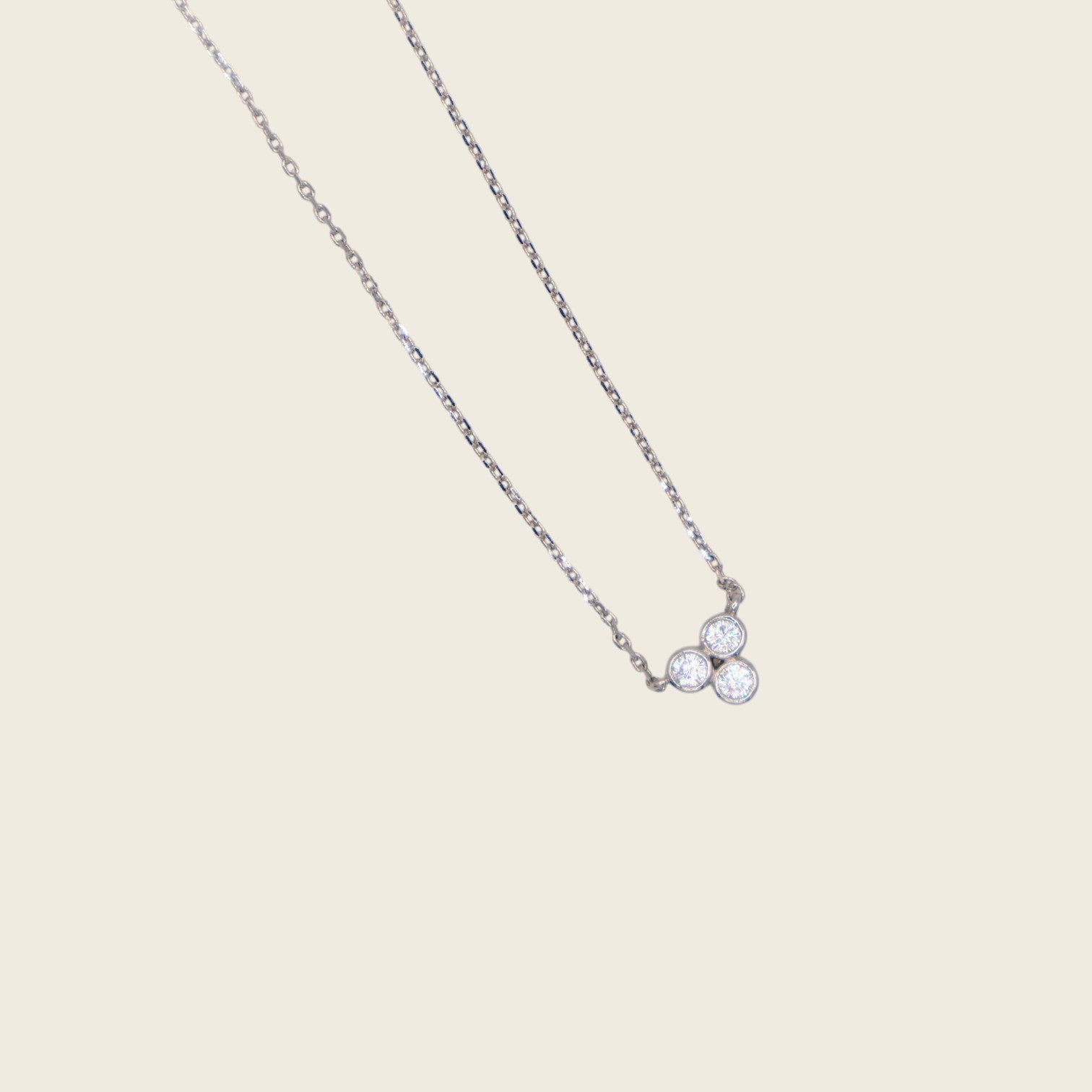 Trinity Faux Diamond Sparkle Necklace | Elegance Redefined