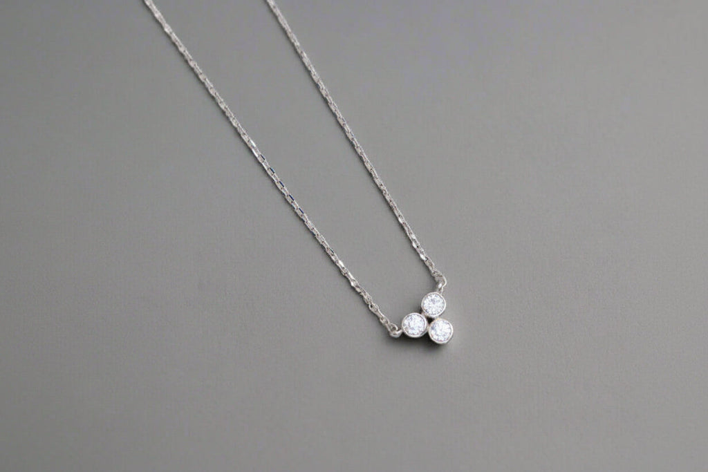 Trinity Faux Diamond Sparkle Necklace | Elegance Redefined