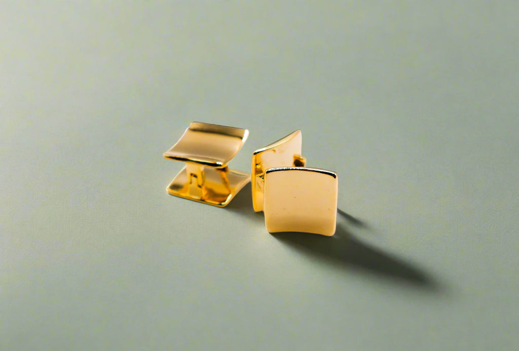 Golden Chic Dots Earrings – Minimalist Gold Studs