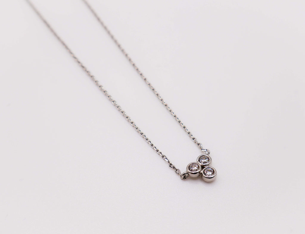 Trinity Faux Diamond Sparkle Necklace | Elegance Redefined