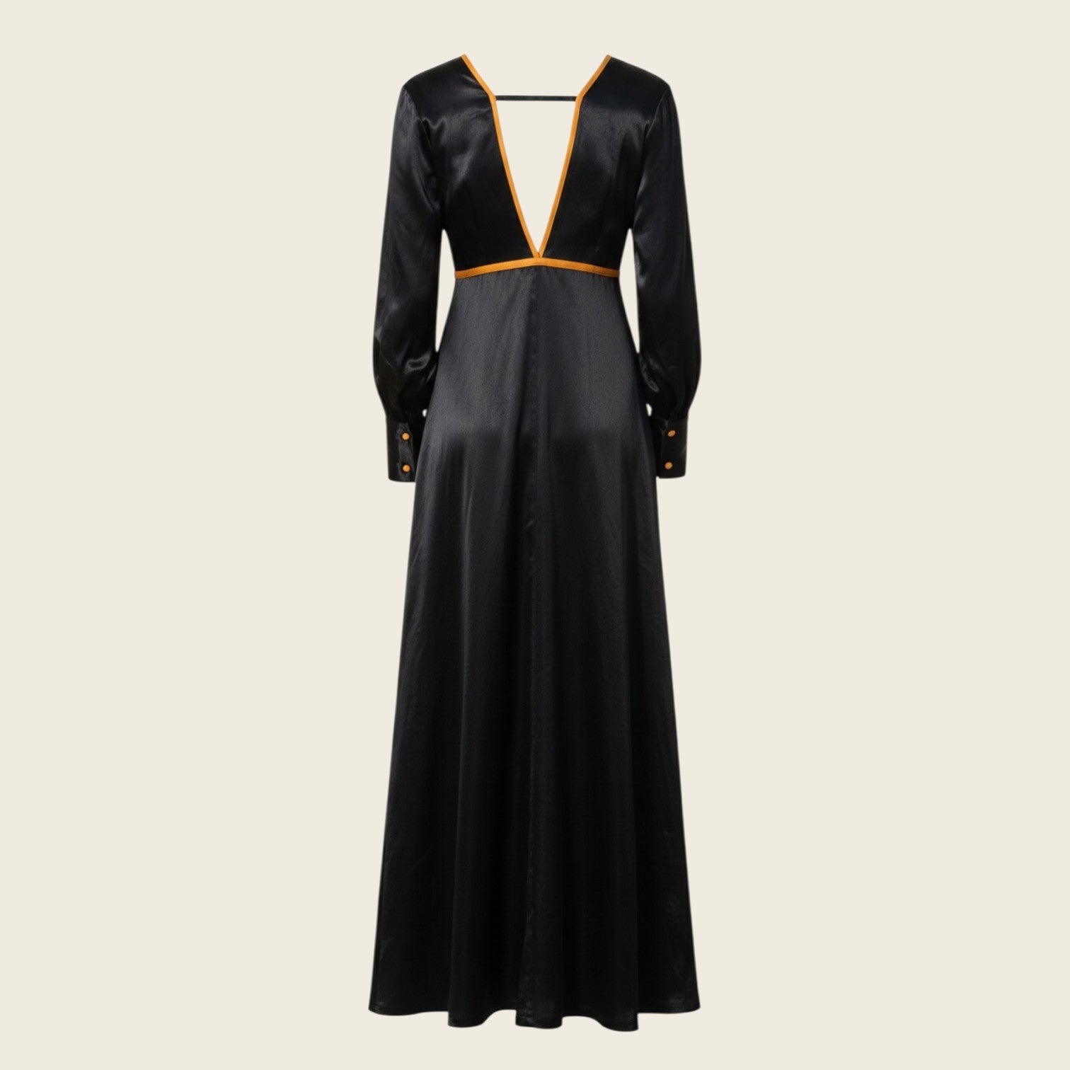 Adrienne Black Silk Dress Luxury Black Silk Evening Dress