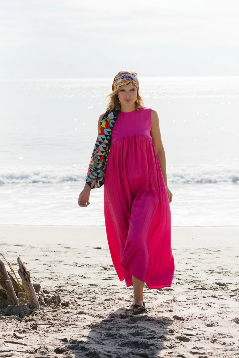 Romane Maxi Pink Dress Women's Luxury Pink Maxi Dress