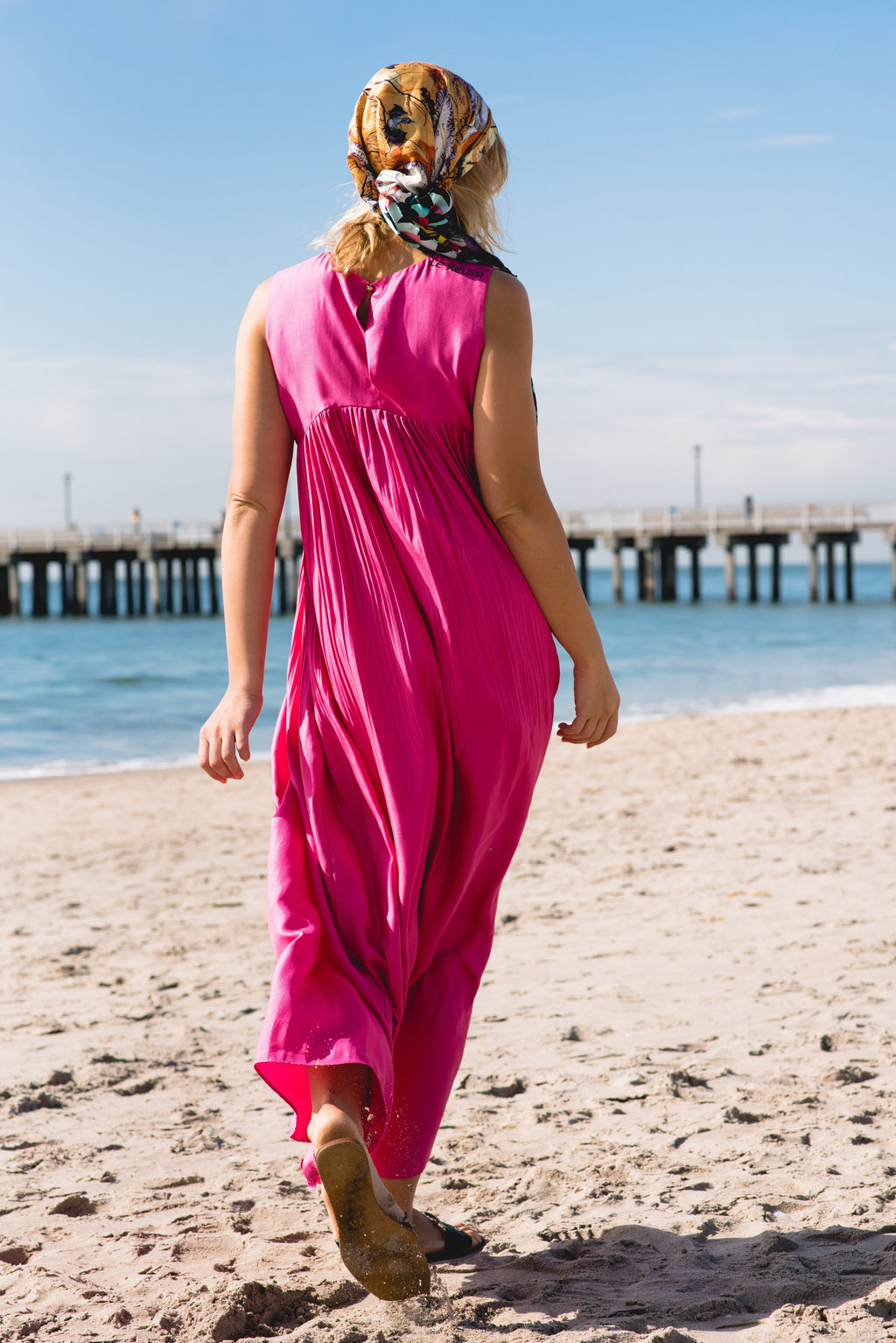 Romane Maxi Pink Dress Women's Luxury Pink Maxi Dress
