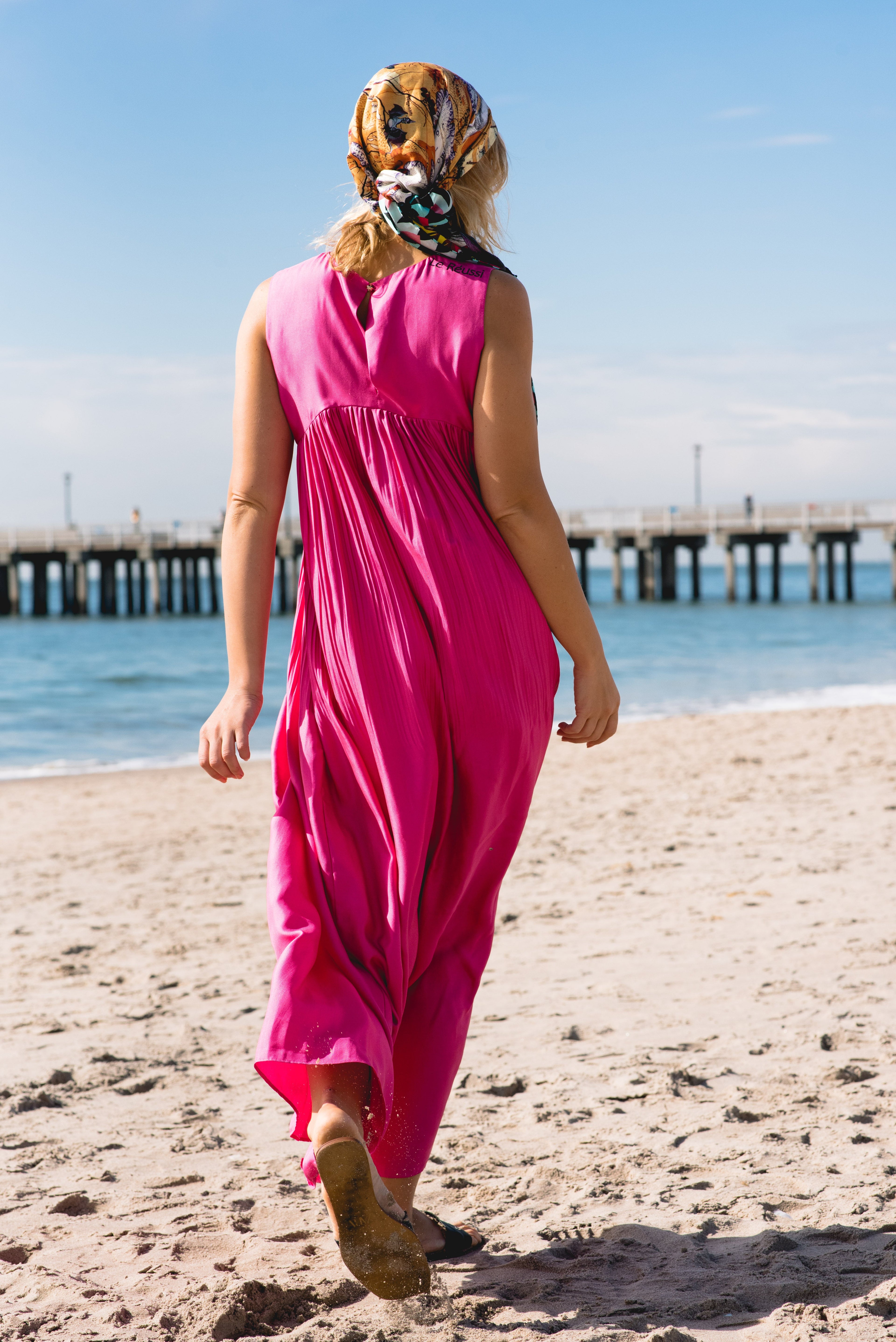 Romane Maxi Pink Dress Women's Luxury Pink Maxi Dress