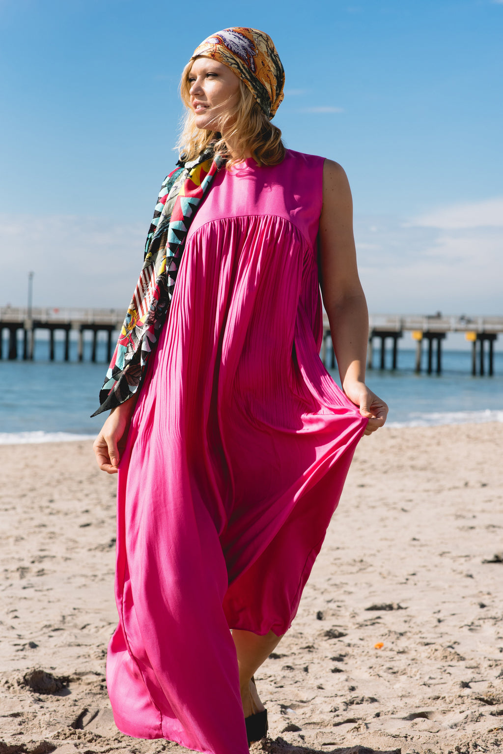 Romane Maxi Pink Dress Women's Luxury Pink Maxi Dress
