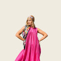 Romane Maxi Pink Dress Women's Luxury Pink Maxi Dress