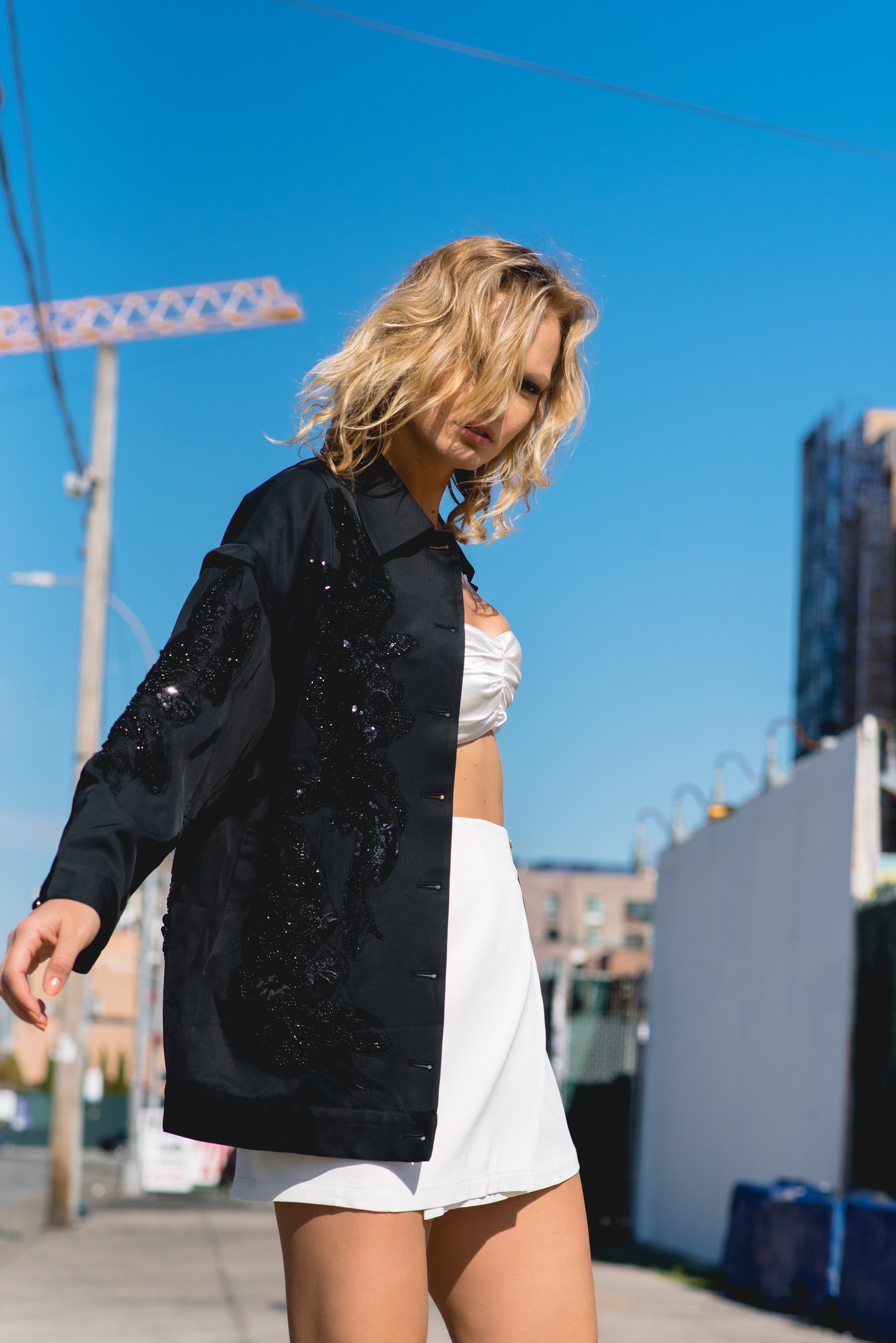 Valerie Black Jacket-Women's Luxury Tailored Black Jacket