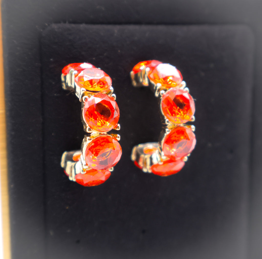 Crimson Elegance Earrings – Luxury Red Statement Earrings